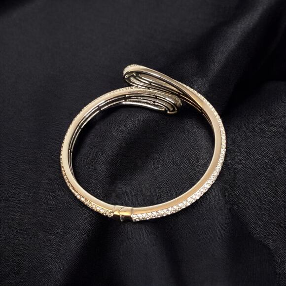 Dextera Rhodium-Plated & Swarovski Crystal Cuff Bangle Bracelet, SAKS FIFTH AVE - Picture 5 of 11